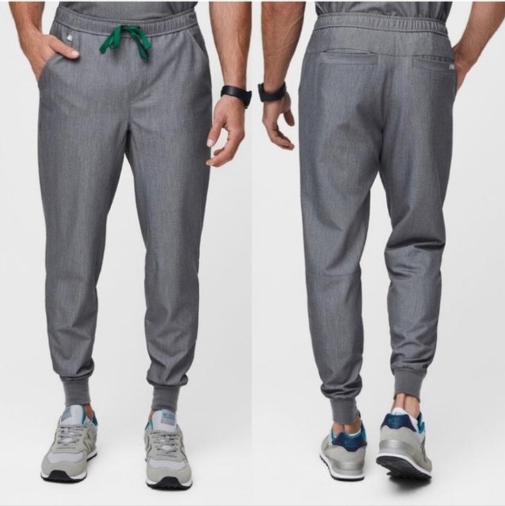 FIGS Tansen Jogger Scrub Pants Mens Sz M Gray Green Drawstring Medical MXXSW2004